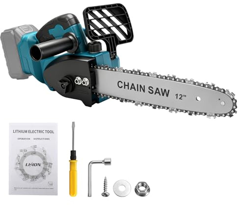 FormiPow 12 Pollici Motosega a Batteria Compatibile con Makita 18 V (senza batteria), 600W Senza Spazzole Motosega Elettrica, Potatore Senza Fili portatile per potatura alberi da giardinaggio