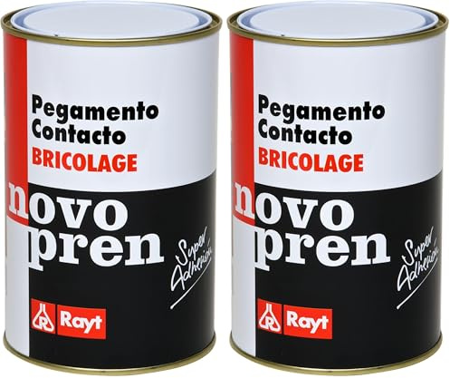 Rayt 125-07 Novopren Bricolaje: pegamento de contacto apto para trabajos en madera, estratificados plásticos o marroquinería, 500ml (Paquete de 2)