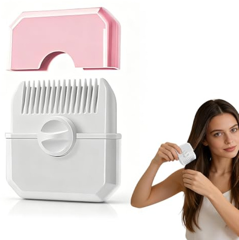 AJNZAU 1 Pièce Coupe Fourche Cheveux, Compact Et Portable Simple Et Durable, Peigne Coupe-Frange 2-En-1 Pour Maison Et Salon (Rose, Plastique, 1 Pièce)