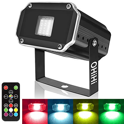 Halloween Strobe Lights, OHiHi Sound Activated Super Bright 20W LED Mini Strobe Light, Remote Control Flash Stage Lighting, Best for DJ Xmas Halloween Club Party