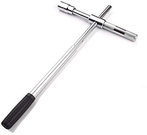 Xergur 23 Universal Extended Lug Wrench, 4 Way Tire Iron Nut Wrench Set with Storage Bag and Standard Sockets (17mm/19mm,21mm/23mm) for Heavy Duty Cross Wheel Wrench, Lug Nut Removal Tool