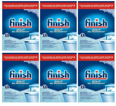 FINISH Lot de 6 Sels Régénérant Lave-Vaisselle - 4 kg