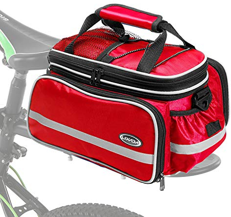 Lixada Fahrrad Gepäckträgertasche, wasserdichte Fahrradtaschen für Gepäckträger, Mehrere Fächer, mit Tragegriff und Schultergurt, 10L-25L Gepäckträgertasche, 33 * 23 * 26 cm, Schnell Abnehmbare