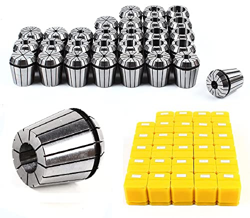 29pcs ER40 Industrial Precision Spring Collet Set - ER40 Collet Chuck Fits Milling Machine Accessories - Imperial Size