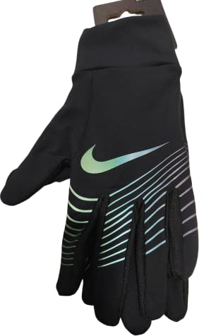 Nike Laufhandschuh 360 MN LGWT Run GLV (L, Schwarz/Multicolor)