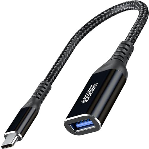 AdroitGoods Adaptador USB-C a USB-A OTG Convertidor USB 3.0 - USB C a USB A HUB - Conversión - Negro (Negro)
