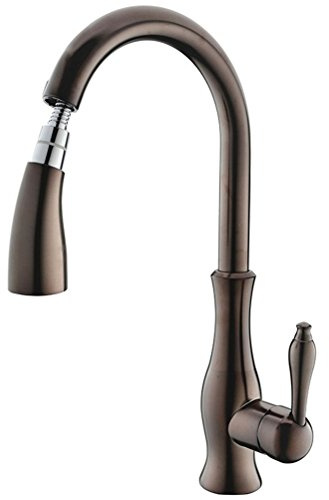 Kitchen Sink Taps with Pull Out Spray, Kitchen Faucet Traditional Oil-Rubbed Bronze Pull-Out / Pull-Down Deck Mounted Copper Kitchen Hot and Cold Kitchen Faucet tap