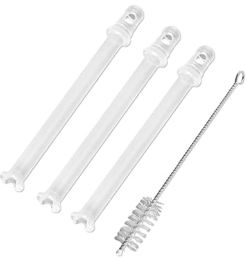 DEKAROX 3 x Milchansaugrohr 101mm + Reinigungsbürste für DeLonghi 5313226701 für Kaffeemaschine Kaffeevollautomat wie EN520 Nespresso Latissima