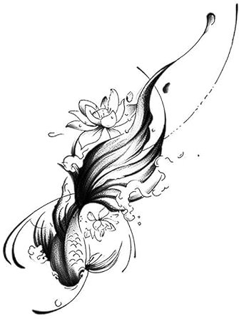 3 Tatuajes Temporales De Hierbas Con Diseño De Pez De Tinta China, Resistentes Al Agua, Duraderos Y No Reflectantes, Para Mujer, Con Una Duración De Dos Semanas.