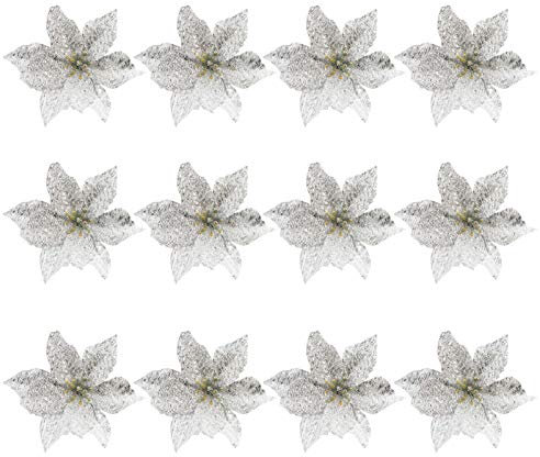 Alipis 12st Doppelschicht Kleine Weihnachtsblume Weihnachtsblumendekoration Künstliche Beeren Zweige Künstliche Weihnachtsblume Party-Requisite Ornament Weihnachtsbaum Weihnachten Plastik