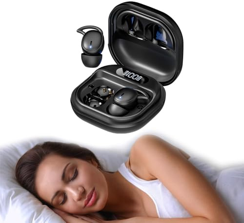 Écouteurs pour dormir sans fil Bluetooth - Mini écouteurs de sommeil - Intra-auriculaires - Invisible - Petit casque Bluetooth sans fil - Pour les petites oreilles qui dorment sur le côté