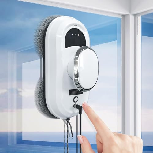 CNAOHGHN 5600pa Smart Glass Cleaning Robotic,Window Cleaner Robot,Automatic Cleaning With Intelligent Path Planning,One Button Operation,Wet Or Dry Use,Suitable For Indoor/Outdoor/Tile/Bathroom