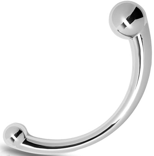 FOPS Doppio Dildo Anale Metallo 16cm ⌀2.1-3.2cm 350g Acciaio Inox Dildo Prostata Sex Toys Uomo Donna Butt Plug Per Piacere Intenso Discreto Stimolazione Mirata Avventura Erotica A110S