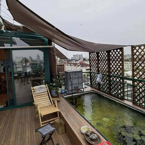 Telo Ombreggiante, Vela Parasole Tenda A Vela per Esterno Rete Ombreggiante Tessuto Ombreggiante Traforato Protezione Solare/Anti-UV 90% Esterno,Balcone, Giardino,Rete Pollaio,black-3.0x3.0m