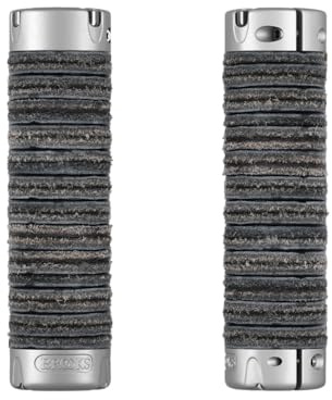Brooks Plump Leather Grips 130/130 - Black