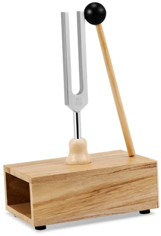 BESTonZON 1 Satz Stimmgabel Yoga Stimmgabel Testexperiment Stimmgabel Stimmgabel Für Musik Stimmgabel Für Hörtest Stimmgabel Für Wissenschaftliches Experiment Schlaghammer Holz