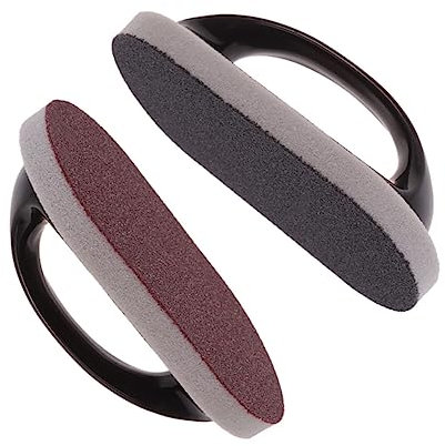 minkissy 2piezas Cepillos De Esponja De Esmeril con Mango Esponja Desincrustante Estropajo De Limpieza Facial Cepillo De Limpieza Fregador Color Aleatorio