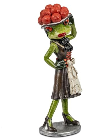 formano Schwarzwald Frosch handbemalte Dekofigur Schwarzwaldmädel mit Bollenhut 18 cm aus der beliebten Serie Froschhausen - detailreich gestaltet, humorvolle Geschenkidee & Sammlerstück