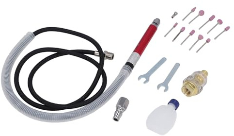Juego de Amoladora Neumática de Lápiz de 58,000 RPM, Kit de Micro Amoladora Accionada por Aire, Ideal para Cortar, Esmerilar, Pulir Superficies, con Control y Maniobrabilidad,