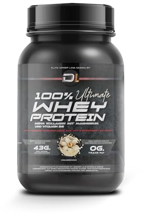 DL, Ultimate Whey Protein: Proteinpulver mit Kollagen, Magnesium und Aminosäuren | Fördert Muskelaufbau, unterstützt Entwicklung und Erholung | Leicht verdaulich, hoher Nährwert, 1kg (Vanille)