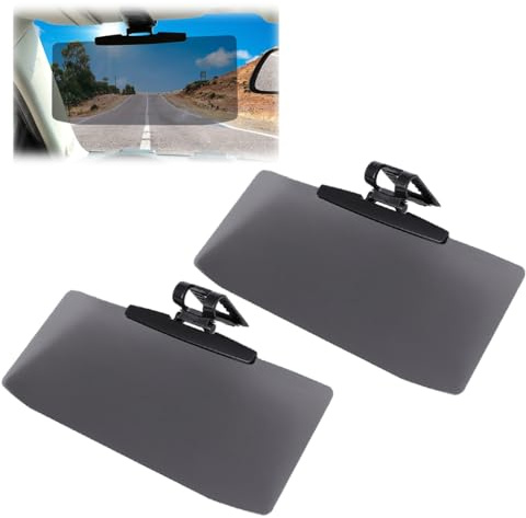 Car Sun Visor With Polarized Glare Protection, Anti-Glare Adjustable Car Visor Extender, Universal Visor Extender Attachment, Clearer Vision For Front Seat Driver or Passenger (2PCS)
