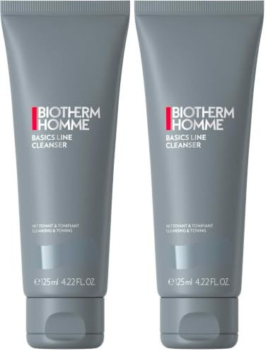 Biotherm Homme Basic Line Cleanser, erfrischendes Gesichtsgel für eine porentiefe Reinigung vor der Rasur, alle Hauttypen, für eine belebte und hydratisierte Haut, 125 ml