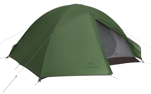 Naturehike Cloud Creek 2/3 personer campingtält ultralätt 7001 aluminium solskydd och vattentät för backpacking vandring utomhusäventyr (brun/2 personer)