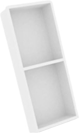 Paroi de douche carrée en acier inoxydable 304 avec étagères intégrées pour salle de bain Blanc 320 x 320 x 125 mm