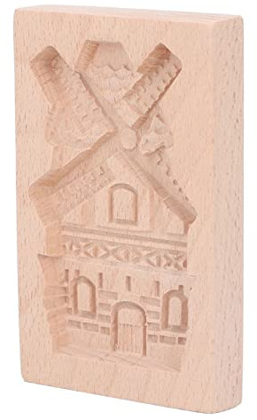 WPKD BLUEIY Moldes de Galletas de Madera,Sellos de Galletas,Moldes de Prensa de Galletas,Adecuado para Galletas,Pan de Jengibre(13x8x2cm)