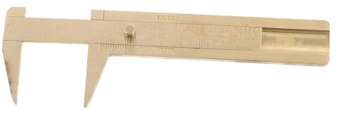 ABOOFAN Corsoio in Rame Righello Dritto Doppia Scala Misuratore per Anelli e Perline Accessorio Portatile per Lavorazione di Gioielli e Piccoli Oggetti