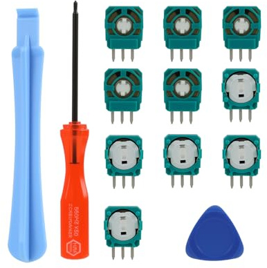 10 Stück Potentiometer Joystick 2.3k für PS5, Ersatz Trimmer für PS5 Wireless Controller, Sensormodul Variabler Widerstand, Reparaturteile Analog Joystick, 1 Öffnungswerkzeug-Kit