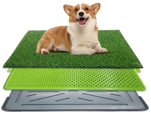 Refein Dog Toilet Tray with Artificial Grass – Reusable Dog Litter Tray