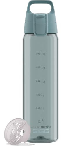 Sigg - Tritan Trinkflasche - Total Color ONE Morning Blue - Für Kohlensäurehaltige Getränke Geeignet - Spülmaschinenfest - Auslaufsicher - Leicht - BPA-frei - Blau - 0.75L