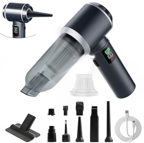 VANDABAO 26000 Pa Kabelloser Handstaubsauger mit HEPA-Filter, LED-Display & LED-Licht, 4 in 1 Zubehör Leicht und Tragbar für Tierhaare, Auto, Teppich, Hartböden und Küche