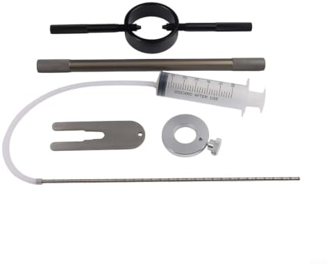 Set di strumenti per la manutenzione della forcella della moto, con struttura in acciaio inox, per livello dell'olio di precisione e compressione a molla