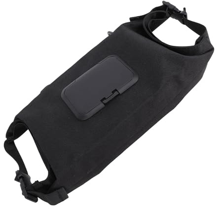 Huairdum Stor Kapacitet Canvas Bärbar Camping Våtservetter Påse, Wipes Dispenser Förvaringsväska för Bil Kontor Hem Resor Vandring Utomhus, Väska för Vävnader (Svart)