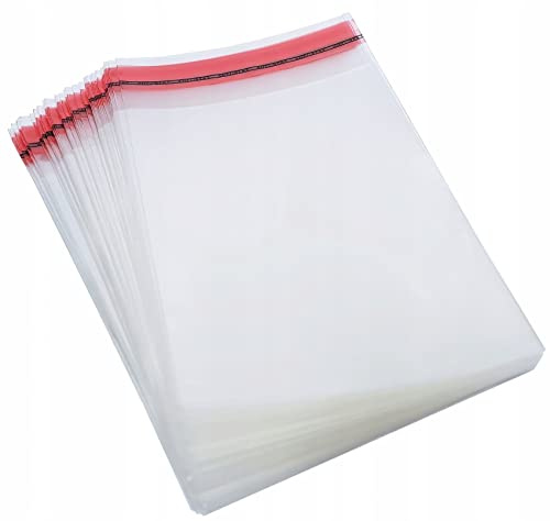 500 bolsas de celofán transparente autoadhesivas, color transparente 21.5cm x 30cm
