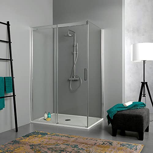 Kiamami Valentina - Box doccia angolare 80x120 porta scorrevole e altezza 190 cm | Dream