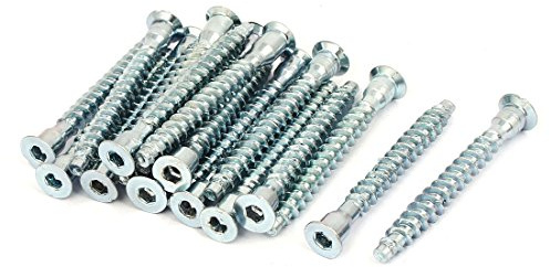 Aexit M7 x 60mm Furniture Connection Hex Socket Cap Confirmat Screw Silver Tone 20pcs (0d8b5988617c7ba4b127144c83196ef1)