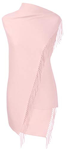 fiolini Pashmina Schal Stola Umschlagtücher Tuch für Damen - Super Weich – (rose)