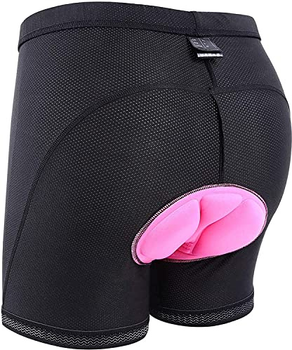 Sportneer Cuissard de Cyclisme pour Femmes rembourrés avec Gel 3D pour Femmes, sous-vêtements de vélo pour vélo, S - XXL (L)