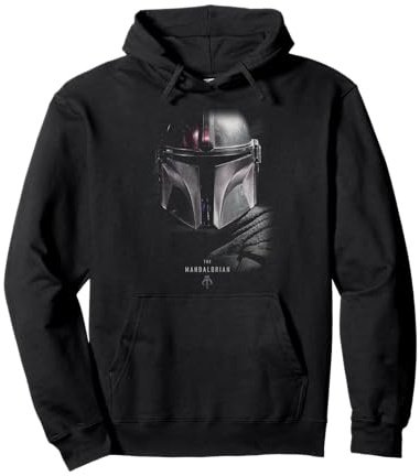 Star Wars The Mandalorian Big Face Poster Pullover Hoodie