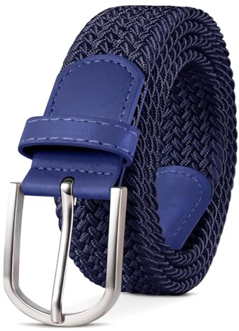 TANGCHAO Stretchgürtel Flechtgürtel elastischer, Gürtel Damen und Herren | Stoffgürtel geflochten, bequem taillengerecht ohne Druck, Längen 90–135 cm, Breite 3.3cm, perfekt für Jeans und Alltag