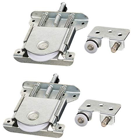2pcs Sliding Wardrobe Door Parts/Wheels/Runners/Rollers/Guides with Damping Buffer, Loading Capacity 20KG