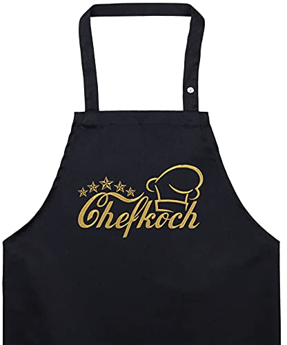 EXPRESS-STICKEREI Schürze PAPA Grill/Koch -Kochschürze mit modernem Design Grillschürze für Männer/Damen Schürze verstellbar mit Tasche - Chef kocht Küchenschürze Herren Latzschürze Vatertag Geschenk