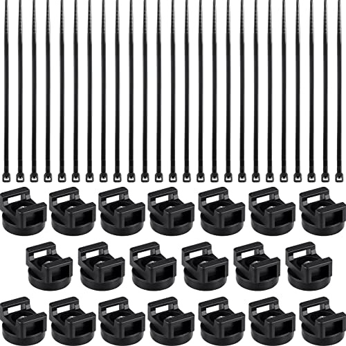 Magnetische Kabelbinderhalterung, Mehrzweck-Kabelhalter, Kabelbinderhalterung, Magnete, Kabelbinder, Kabelbinderhalterung und Nylon-Kabelbinder insgesamt (120 Stück)