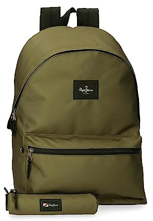 Pepe Jeans Aris Mochila para Portátil, Verde, 15,6
