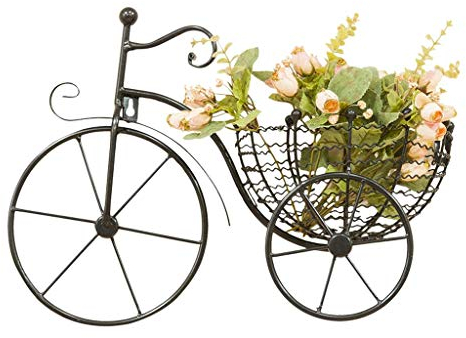 Pflanzenständer, moderner Blumentopfhalter, an der Wand befestigter Blumenständer, Metall, kleine Fahrradform, Blumenständer, Wohnzimmer, Laden, Wanddekoration, schwarzes Blumenregal, perfekte Dekorat