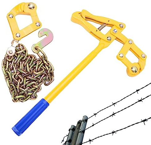 ZORQ Kettensiebzaun, Drahtspanner-Werkzeug, Zaunspanner-Werkzeug, Hochleistungs-Zaunspanner, Stacheldrahtspanner für Viehställe und Zaunebenen