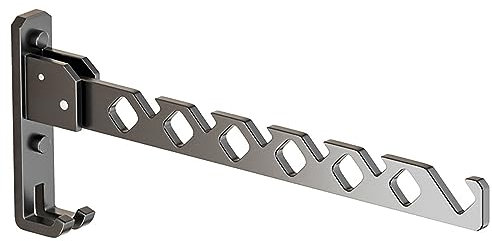 Percha Plegable de Aleación de Aluminio, Gancho de Pared para Ropa, Utilizado en Balcones, Baños, Pasillos(Negro)